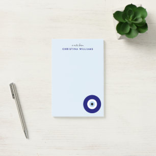 Bloco De Notas Símbolo Personalizado de Proteção do Olho Mau Azul