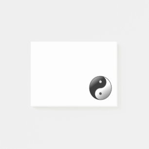 Bloco De Notas Símbolo preto e branco de Yin e de Yang