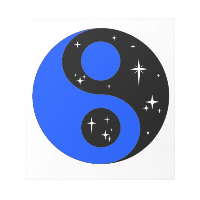 Bloco De Notas Símbolo Starry Ying Yang " (Frente)