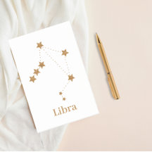 Símbolo Zodiac Moderno Dourado Libra | Ar de eleme