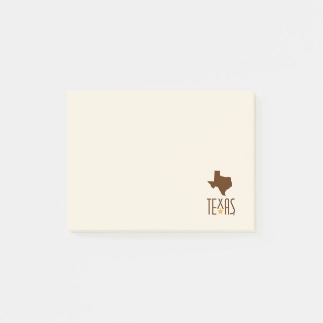 Bloco De Notas Símbolos do Texas, Estado do Texas, marrom (Frente)