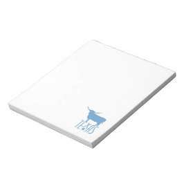 Bloco De Notas Símbolos do Texas, Longhorn, azul