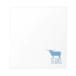 Bloco De Notas Símbolos do Texas, Longhorn, azul
