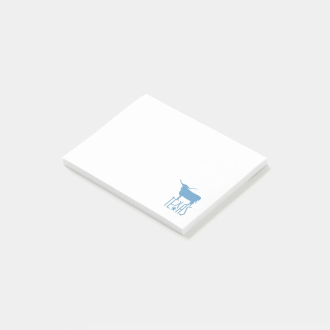 Bloco De Notas Símbolos do Texas, Longhorn, azul (Inclinado)