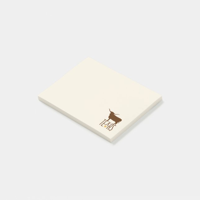 Bloco De Notas Símbolos do Texas, Longhorn, marrom (Inclinado)