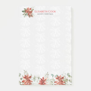 Bloco De Notas Símbolos e flores de Natal