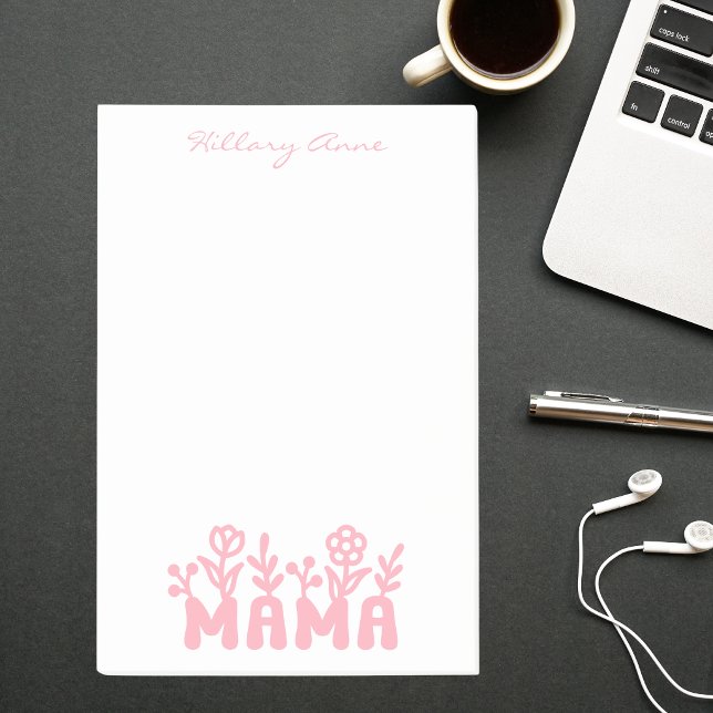Bloco De Notas Simple Minimal Modern Basic Pink Mama (Criador carregado)