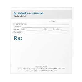 Bloco De Notas Simple Modern Doctor Prescription 