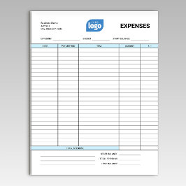 Bloco De Notas Simple Personalized Logo Business Expenses Notepad