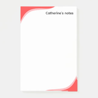 Bloco De Notas Simple red & black waves customizable
