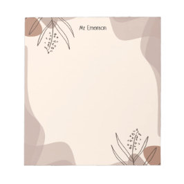 Bloco De Notas Simple Sketch Floral Notepad