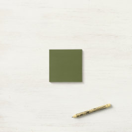 Bloco De Notas Simples 3" x 3" Verde Exército