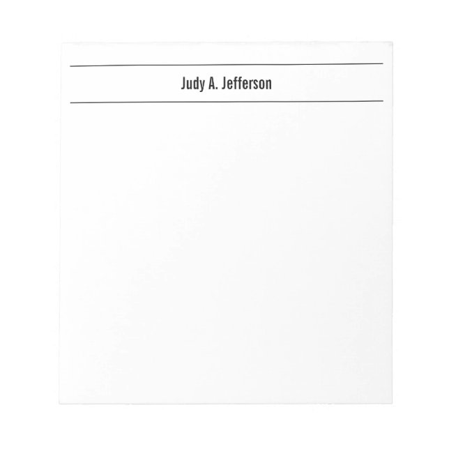 Bloco De Notas Simples Clássico Minimalista  (Frente)