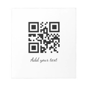 Bloco De Notas simples código QR personalizado adicionar seu nom