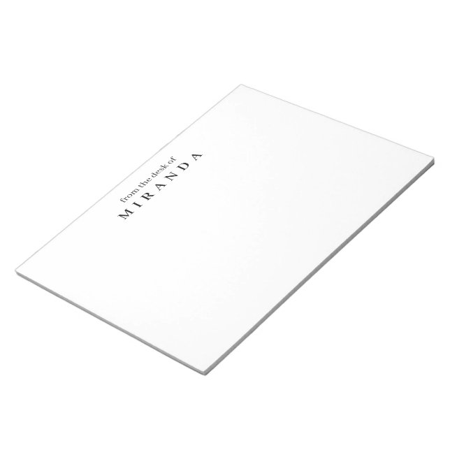 Bloco De Notas Simples Elegante Da Minha Mesa de Trabalho Escrita (Inclinado)