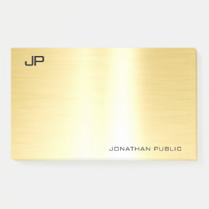 Bloco De Notas Simples Elegante Dourado Modelo moderno e profissi