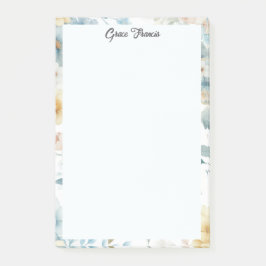 Bloco De Notas Simples Elegante Floral Personalizado