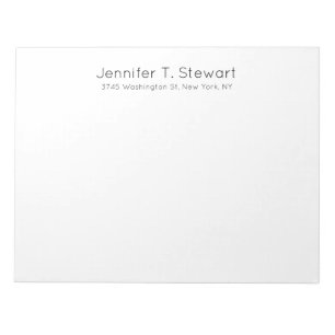Bloco De Notas Simples elegante profissional branco