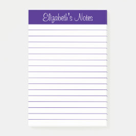 Bloco De Notas Simples Elegante Roxo Vinculado Personalizado