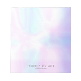 Bloco De Notas Simples Elegantes Iridescentes Modernos