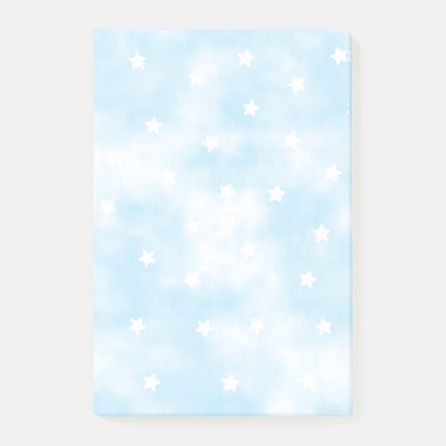 Bloco De Notas Simples estrelas personalizadas Sky Watercolor (Frente)