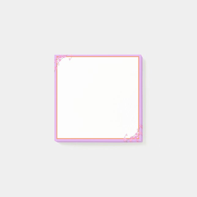 Bloco De Notas Simples Floral Posit It (Frente)