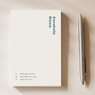 Bloco De Notas Simples fumaça escandinava azul minimalista