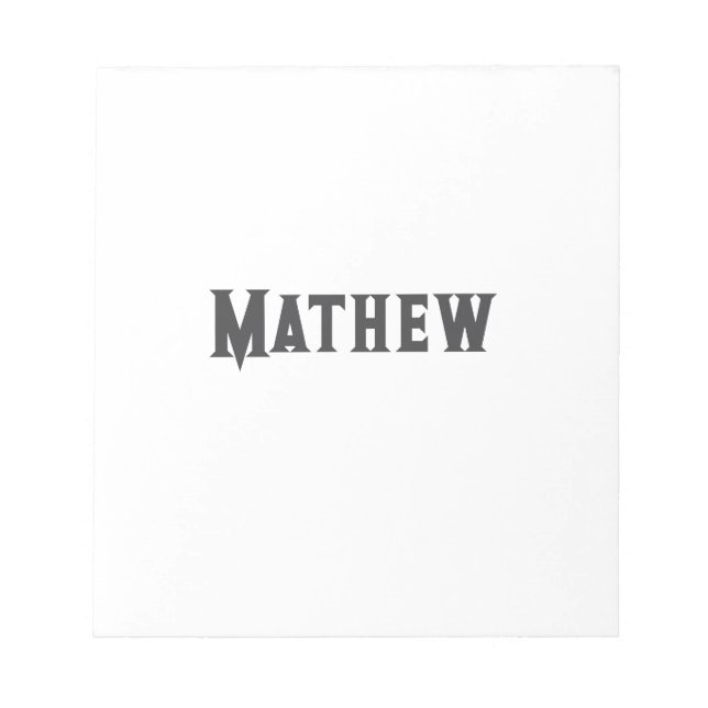 Bloco De Notas simples letra inicial monograma adicionar sua letr (Frente)