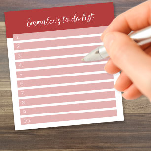 Bloco De Notas Simples Lista de Tarefas Customizável Numerada Ver
