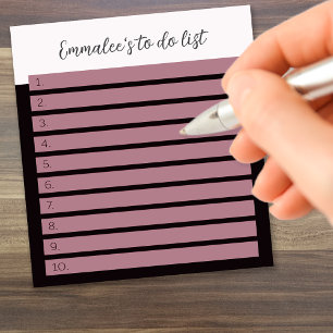 Bloco De Notas Simples Lista de Tarefas Personalizadas Numeradas