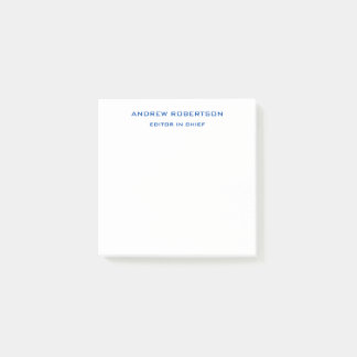 Bloco De Notas Simples mesquinho minimalista elegante de cobalto