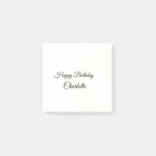 Bloco De Notas SIMPLES MINIMAL.CUTIE ADICIONE NOME BEBÊ aniversár