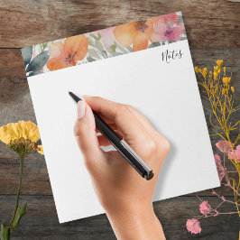 Bloco De Notas Simples Minimal Floral Diário