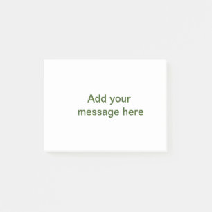 Bloco De Notas Simples minimal verde adicione seu texto nome foto