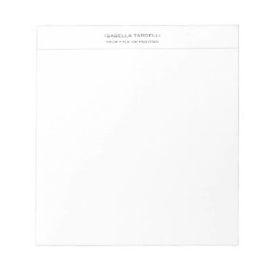 Bloco De Notas Simples Minimalista Moderno Profissional