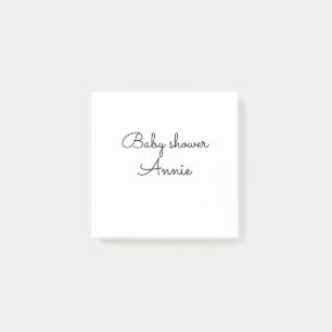 Bloco De Notas simples mínimo adicione o nome do texto baby showe