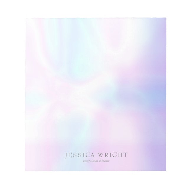 Bloco De Notas Simples Moderno Elegante Iridescente (Frente)