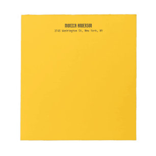 Bloco De Notas Simples Moderno Plano Profissional Âmbar Amarelo