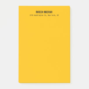 Bloco De Notas Simples Moderno Plano Profissional Âmbar Amarelo