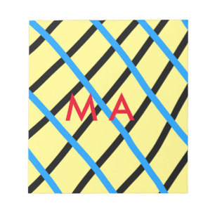 Bloco De Notas Simples monograma adicione seu nome com letra míni