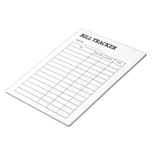 Bloco de Notas Simples para Pagamento de Contas