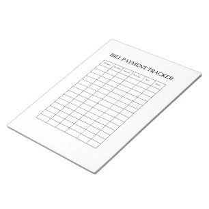 Bloco de Notas Simples para Pagamento de Contas