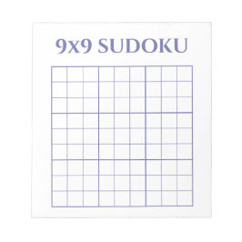 Bloco De Notas Simples Periwinkle e Modelo Sudoku branco 9x9