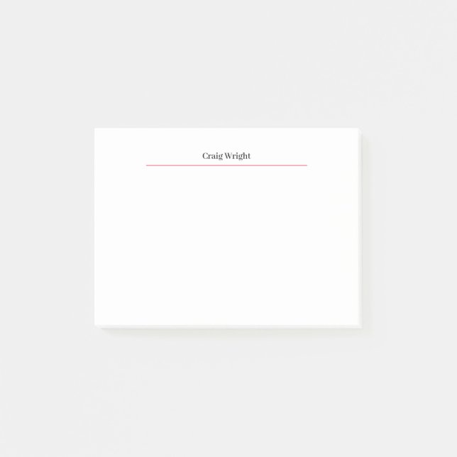 Bloco De Notas Simples profissional e simples personalizado (Frente)