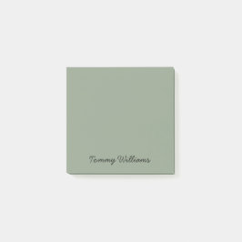 Bloco De Notas Simples profissional Verde Sage Minimalista
