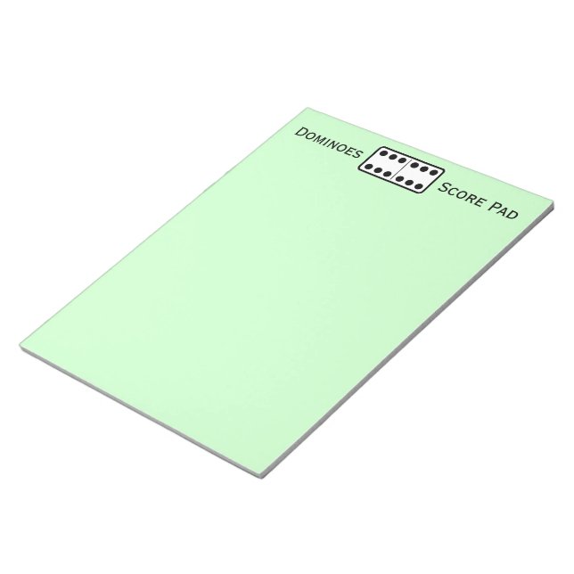 Bloco De Notas Simples Sesses Duplos De Ponta De Jogo Domino Verd (Inclinado)