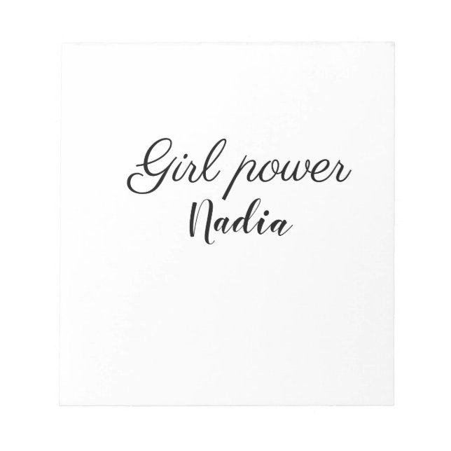 Bloco De Notas simples textos com nome de garota com imagem de ne (Frente)