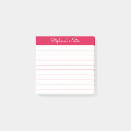 Bloco De Notas Simply Modern Cherry Red Personalized Lined