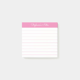 Bloco De Notas Simply Modern Pink Personalized Lined