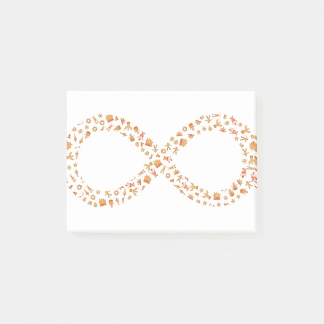 Bloco De Notas Sinal de Infinidade do Pão de Natal (Frente)